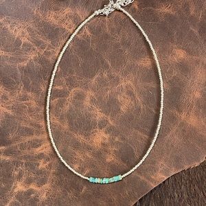 Geraldene | Seed Bead Choker | Turquoise